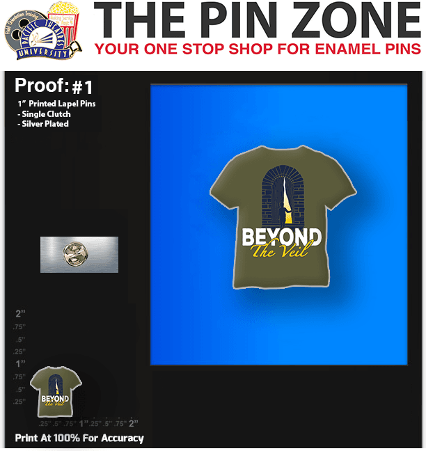 120 “Beyond The Veil” LAPEL PINS PROOF #1