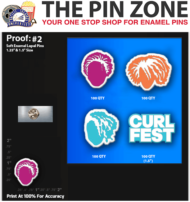 400 “AFRO” LAPEL PINS PROOF #2