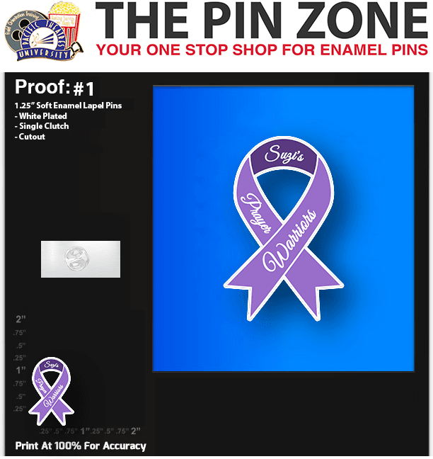 100 “Prayer Warriors” LAPEL PINS PROOF #1