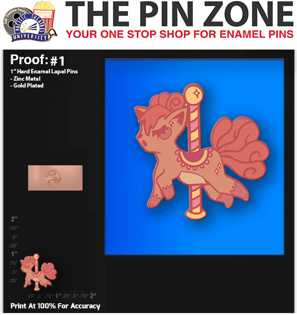 100 “Pony” LAPEL PINS PROOF #1