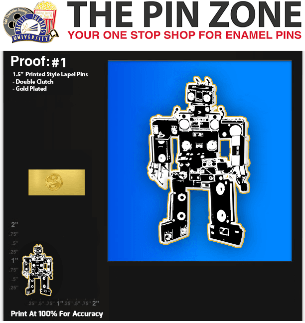 50 “Robot” LAPEL PINS PROOF #1