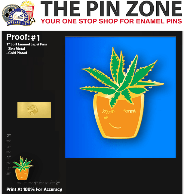 50 “Pineapple” LAPEL PINS PROOF #1
