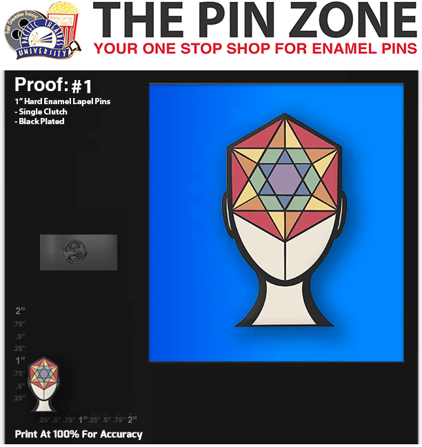 50 “Head” LAPEL PINS PROOF #1