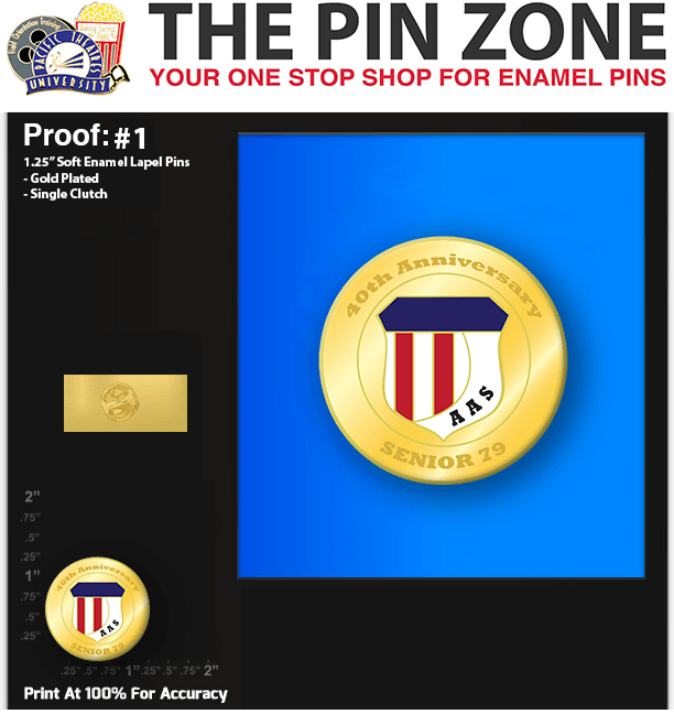 40 “40th AAS” LAPEL PINS PROOF #1