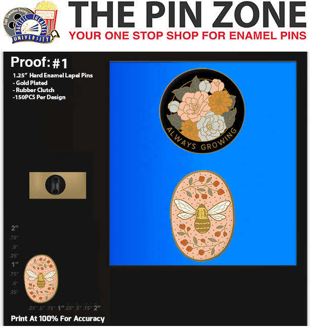 300 “Always Growing” LAPEL PINS PROOF #1