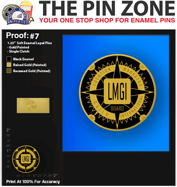 100 “COMPASS” LAPEL PINS PROOF #7