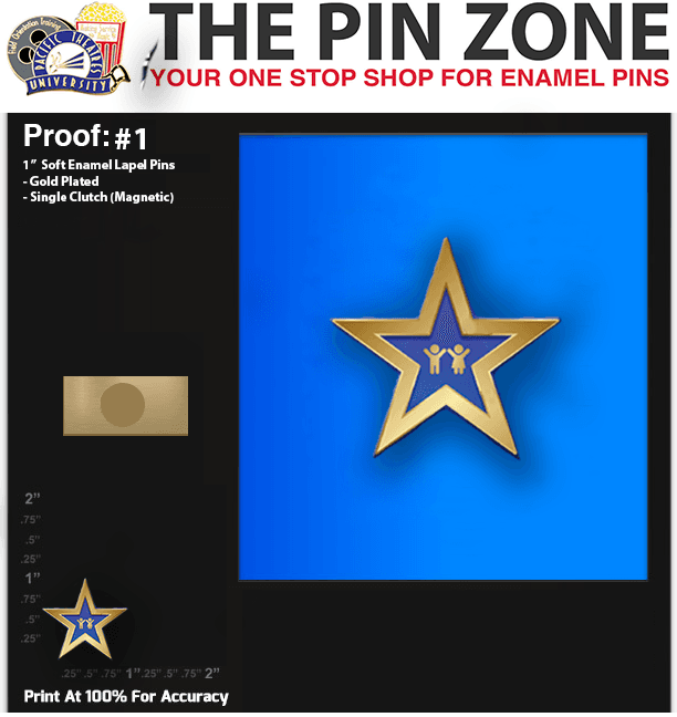 150 “CARE DINNER” LAPEL PINS PROOF #1