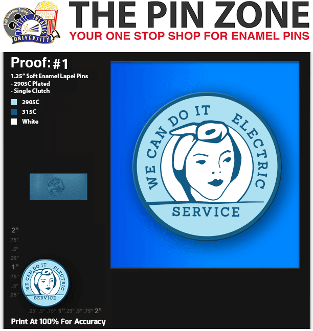 500 “WCDI” LAPEL PINS PROOF #1