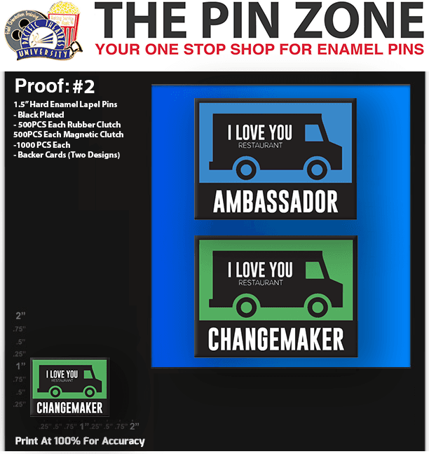 2000 “I LOVE YOU” LAPEL PINS PROOF #2