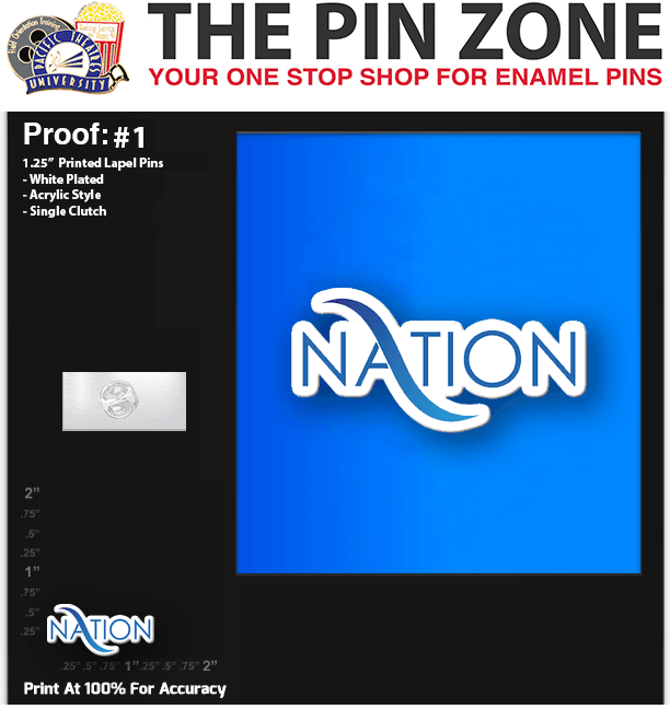 20 “Nation” LAPEL PINS PROOF #1