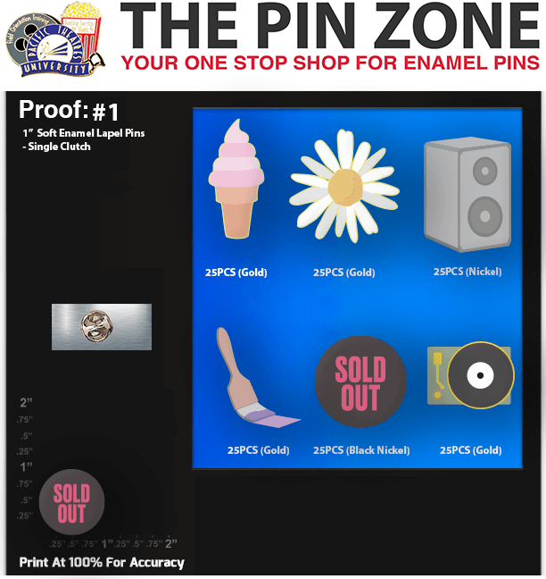 16 Design “Ben” LAPEL PINS PROOF #1