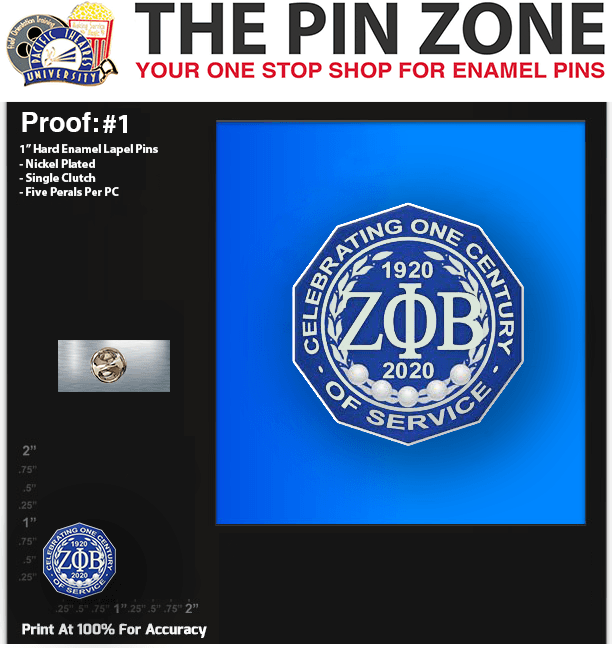 150 “ZOB” LAPEL PINS PROOF #1
