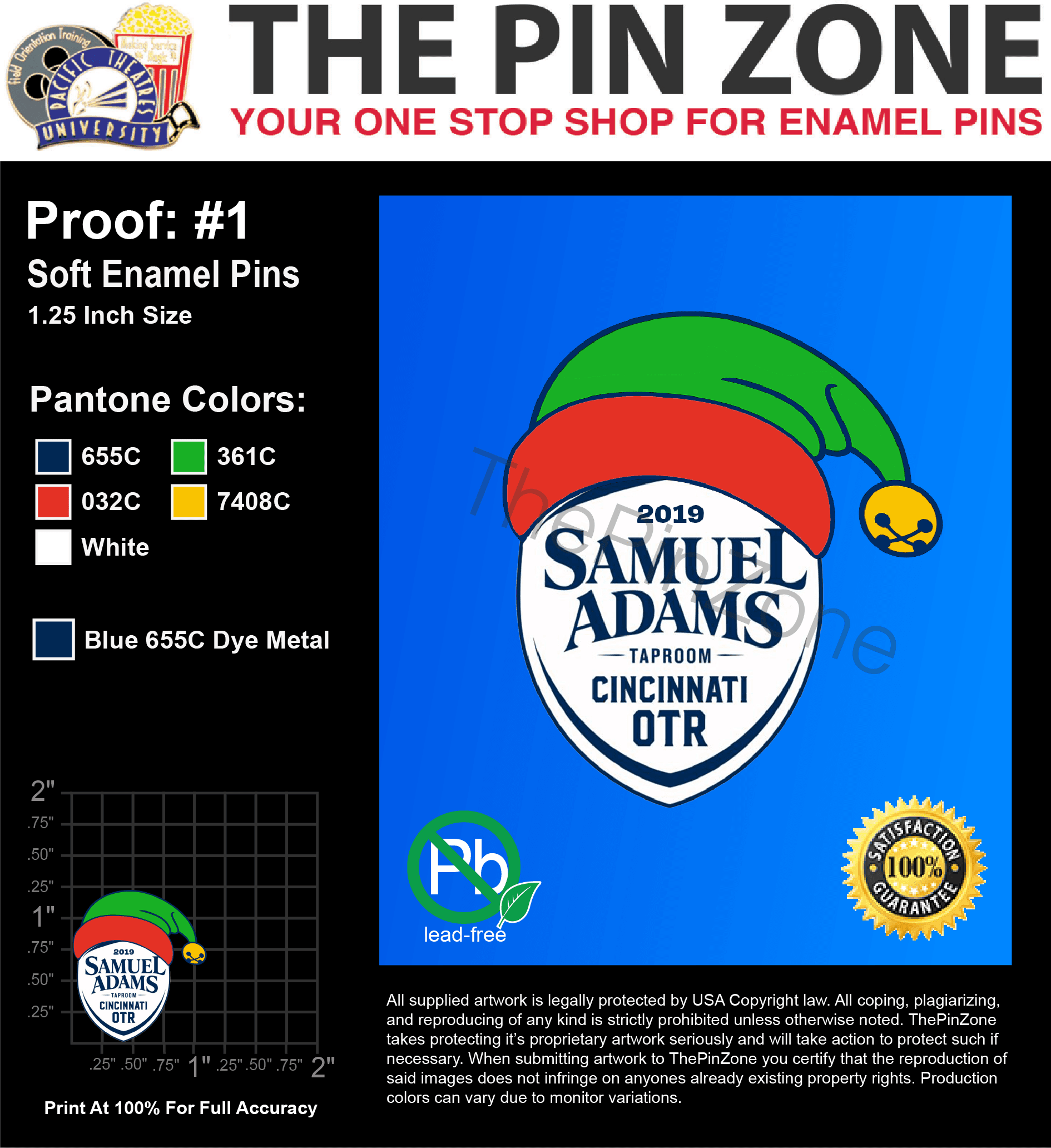 300 “CTAP ELF” LAPEL PINS: PROOF #1