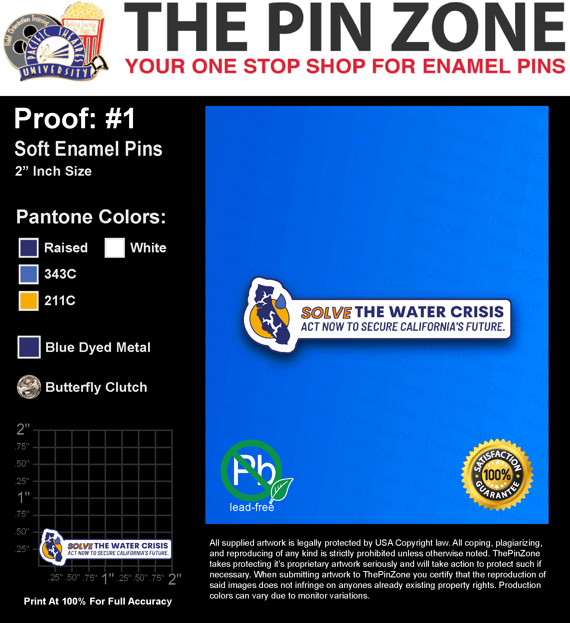 100 “ANDI M” LAPEL PINS: PROOF #1