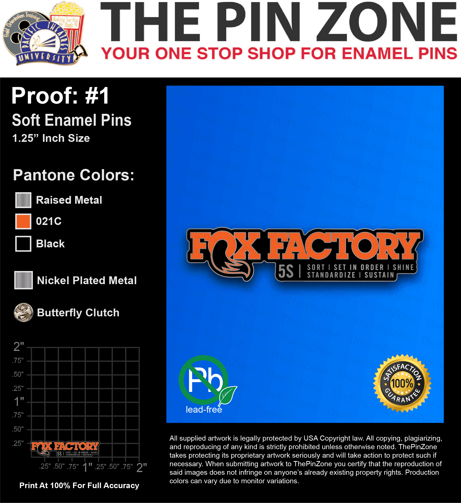 600 “ASHELY C” LAPEL PINS: PROOF #1