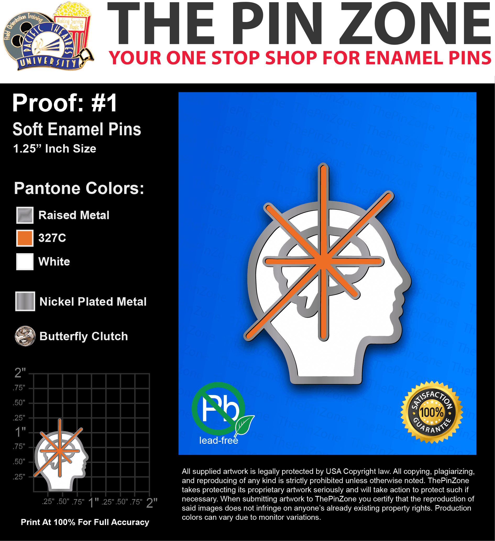 50 “JONAE A” LAPEL PINS: PROOF #1