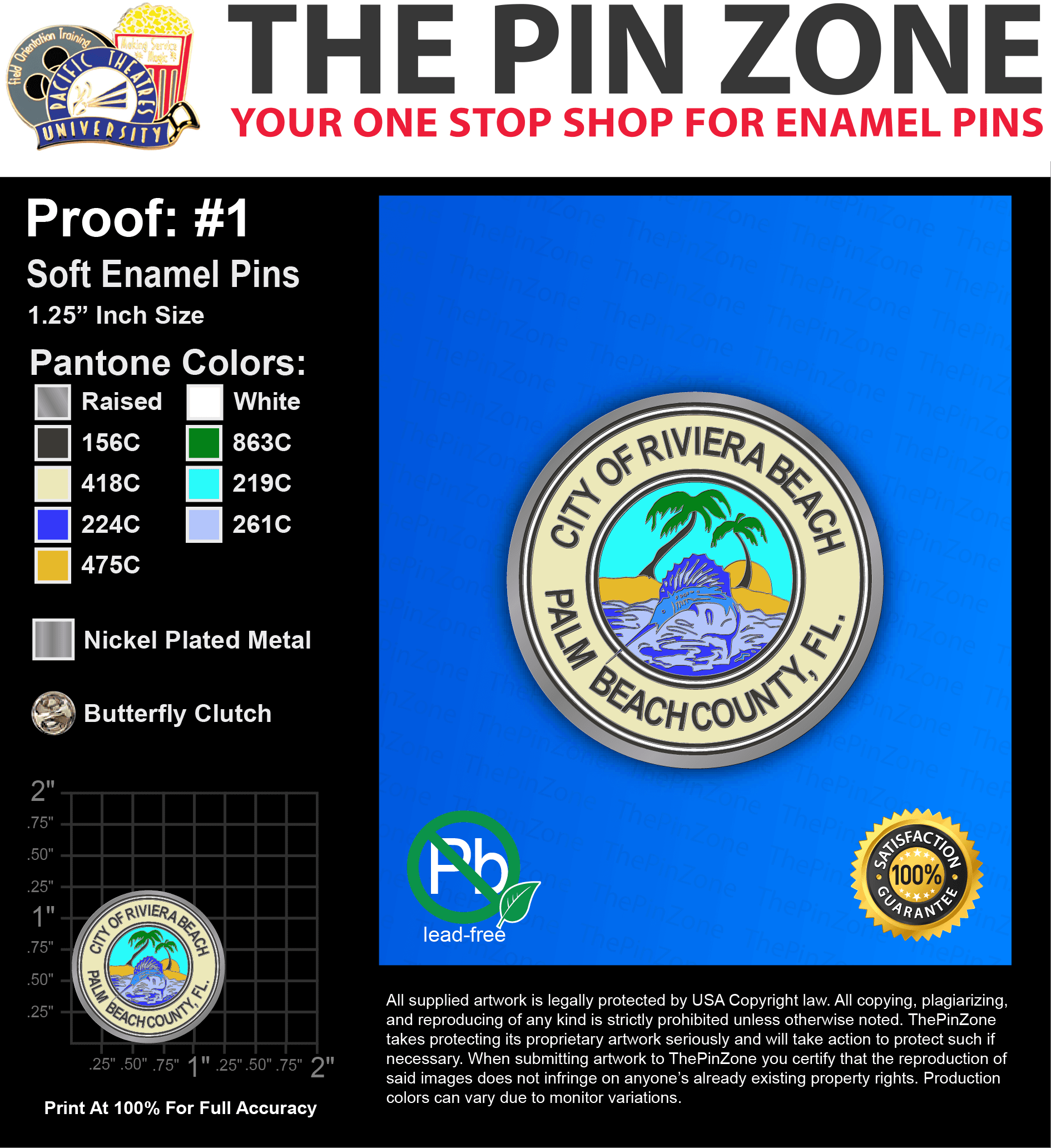 500 “ARNDREA J” LAPEL PINS: PROOF #1