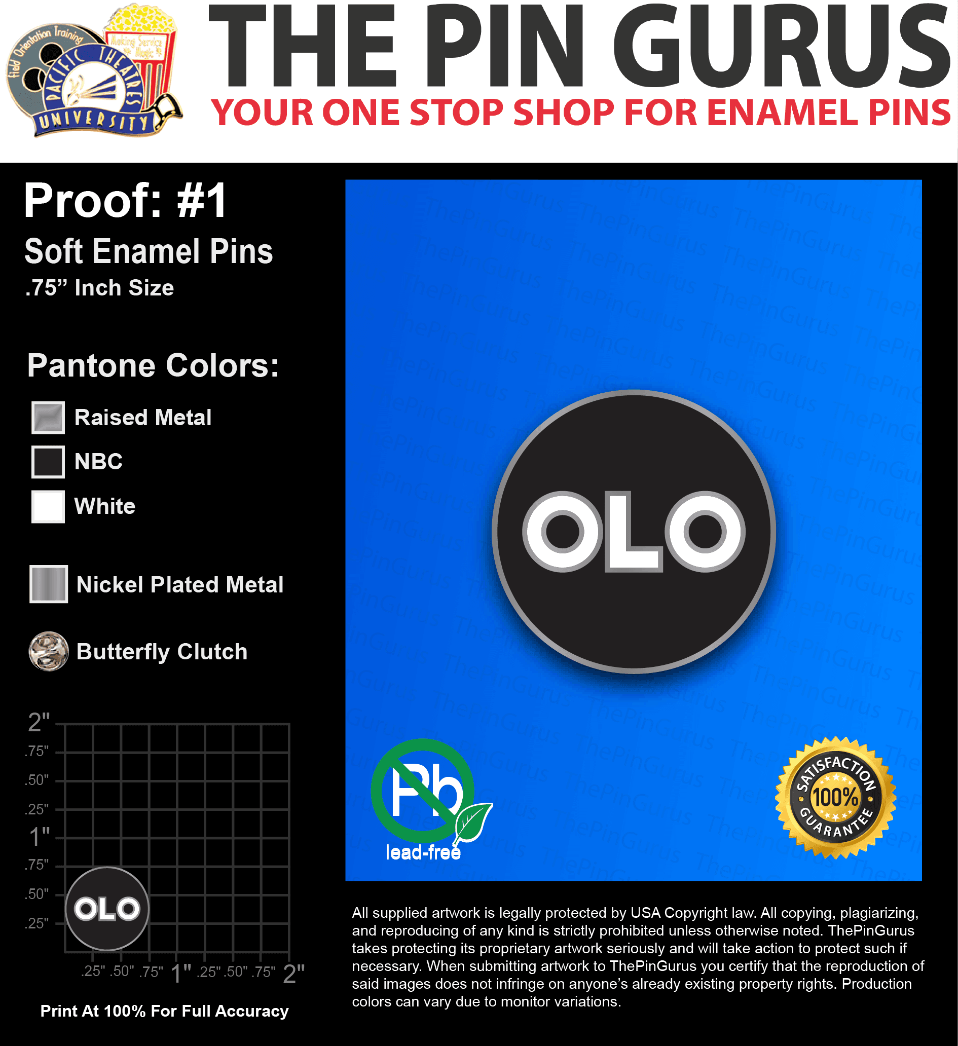 500 “KIM C” LAPEL PINS: PROOF #1