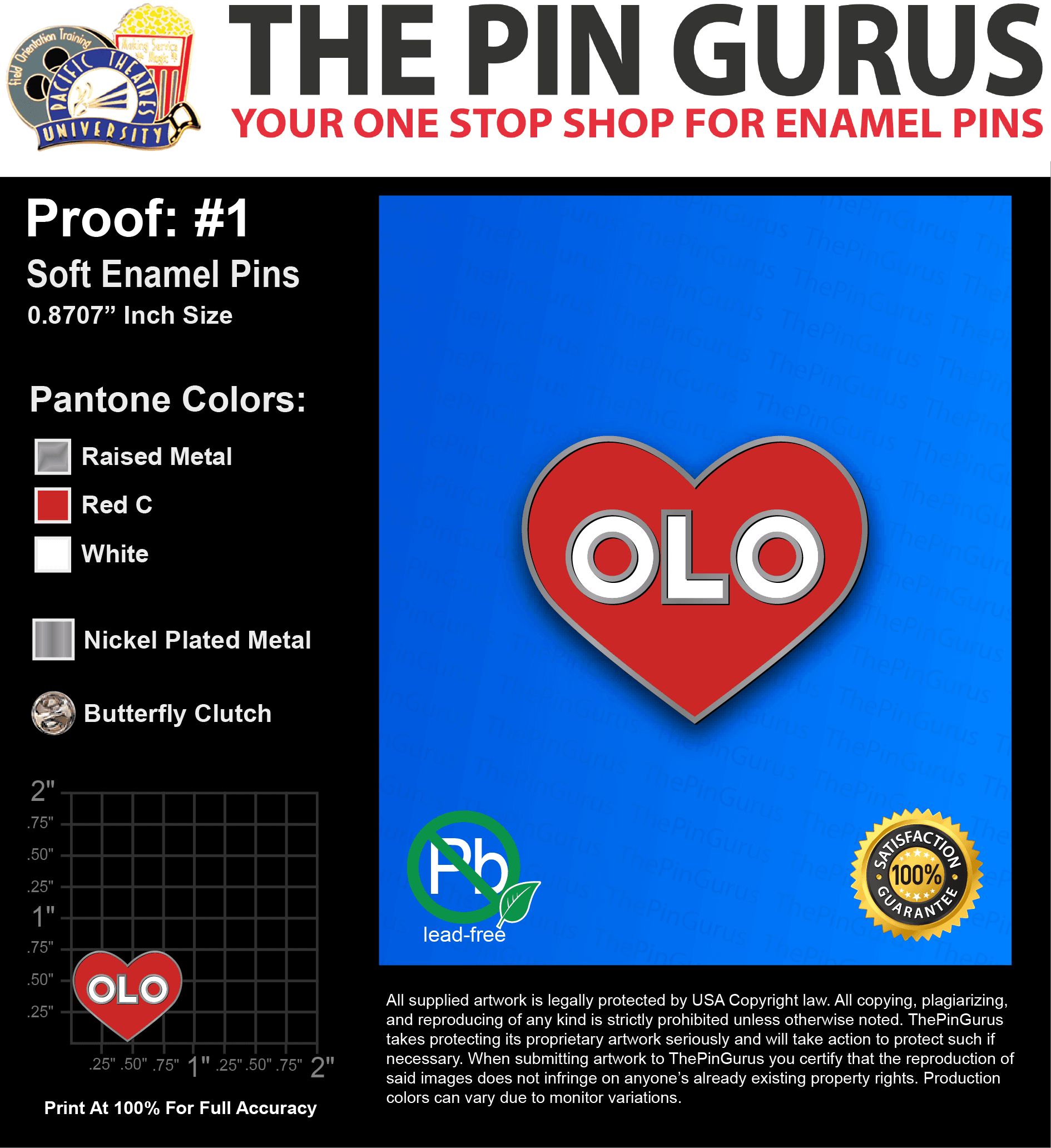 400 “KIM C” LAPEL PINS: PROOF #1