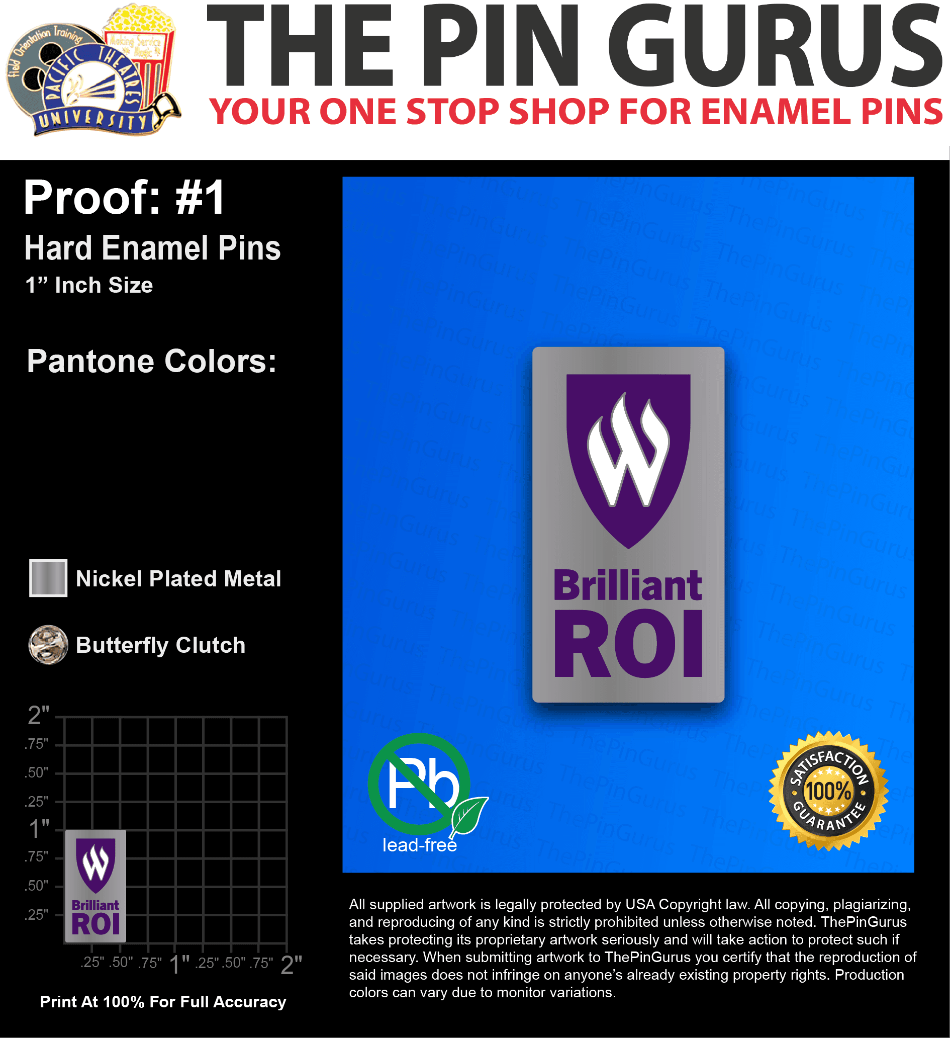 750 “MATT Z” LAPEL PINS: PROOF #1