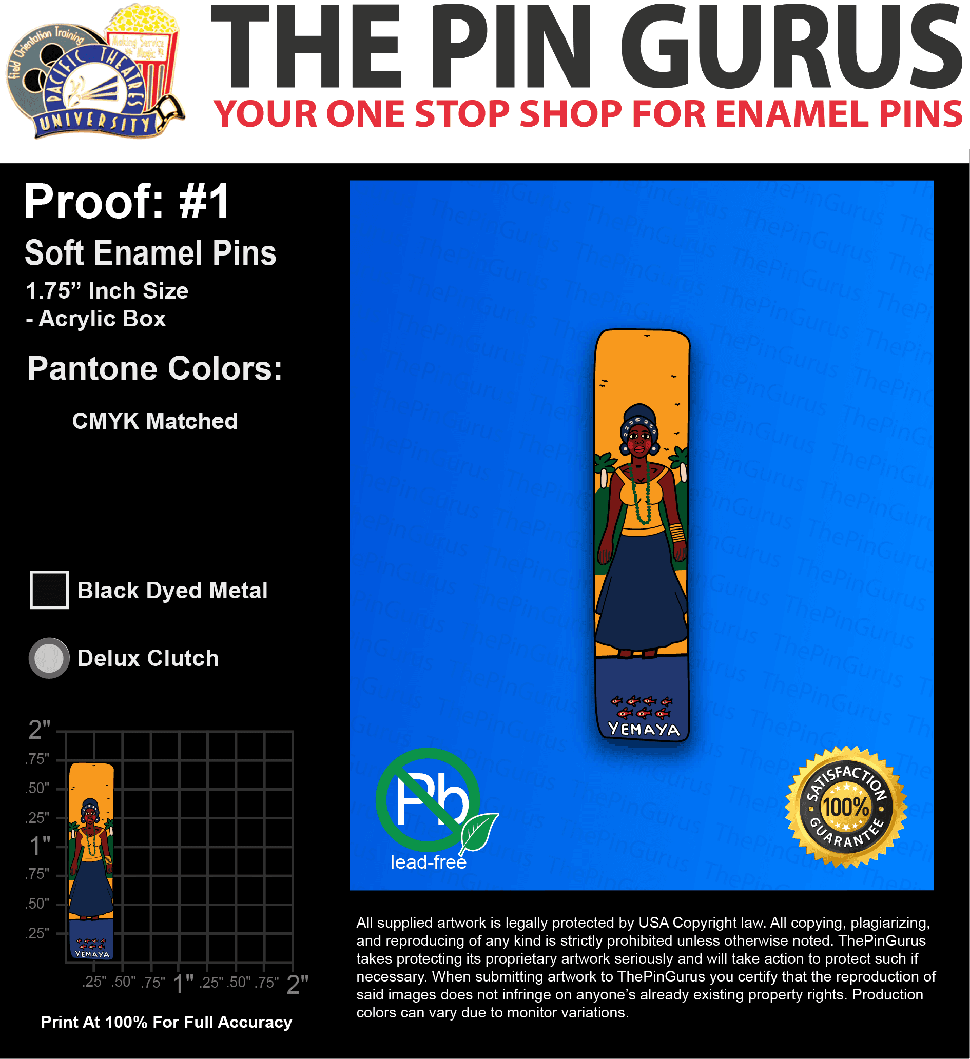 25 “AMBER J” LAPEL PINS: PROOF #1
