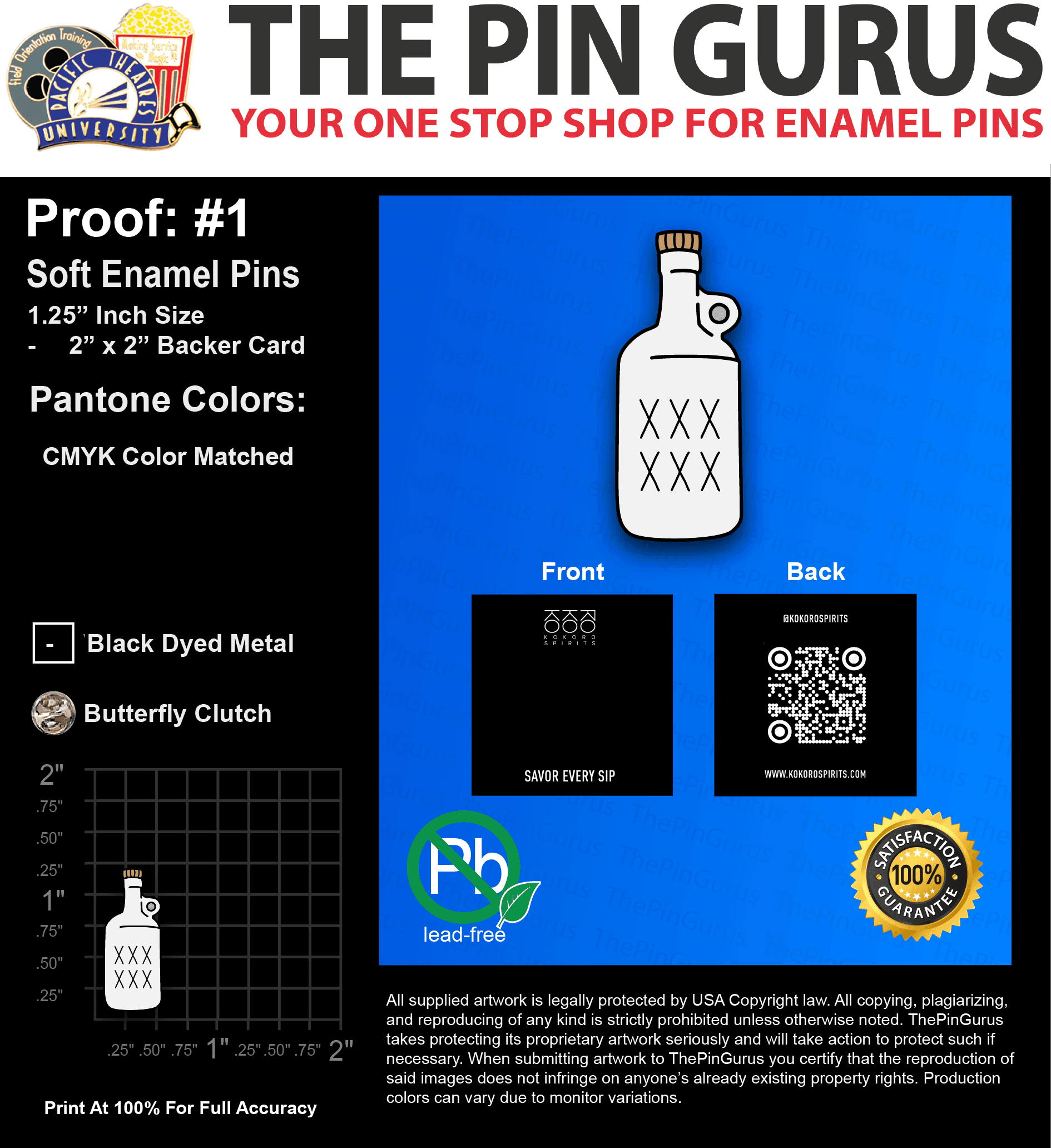 1000 “ANCHIT C” LAPEL PINS: PROOF #1