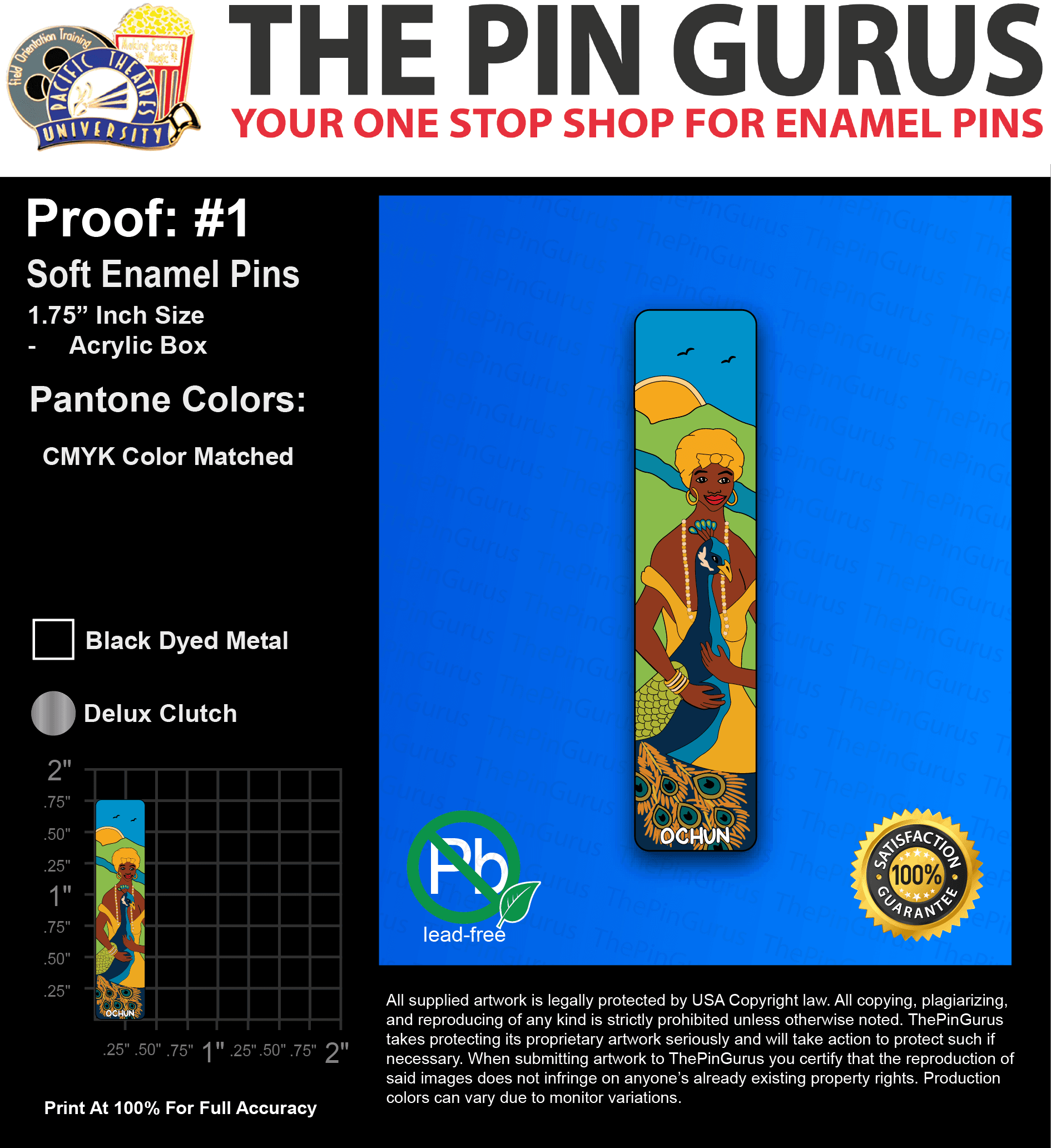 25 “AMBER J” LAPEL PINS: PROOF #1