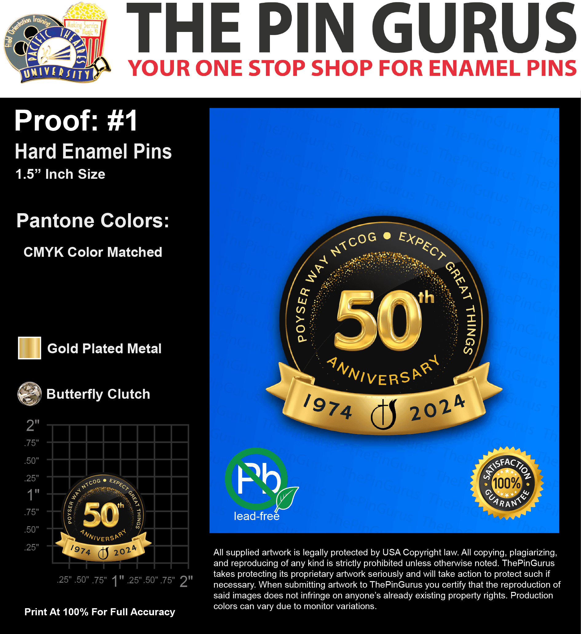 500 “DEANDRA T” LAPEL PINS: PROOF #1