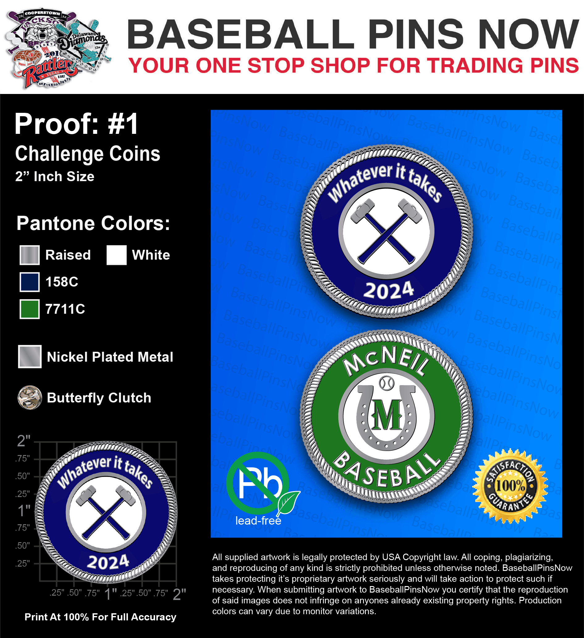 50 “DAVID V” TRADING COINS: PROOF #1
