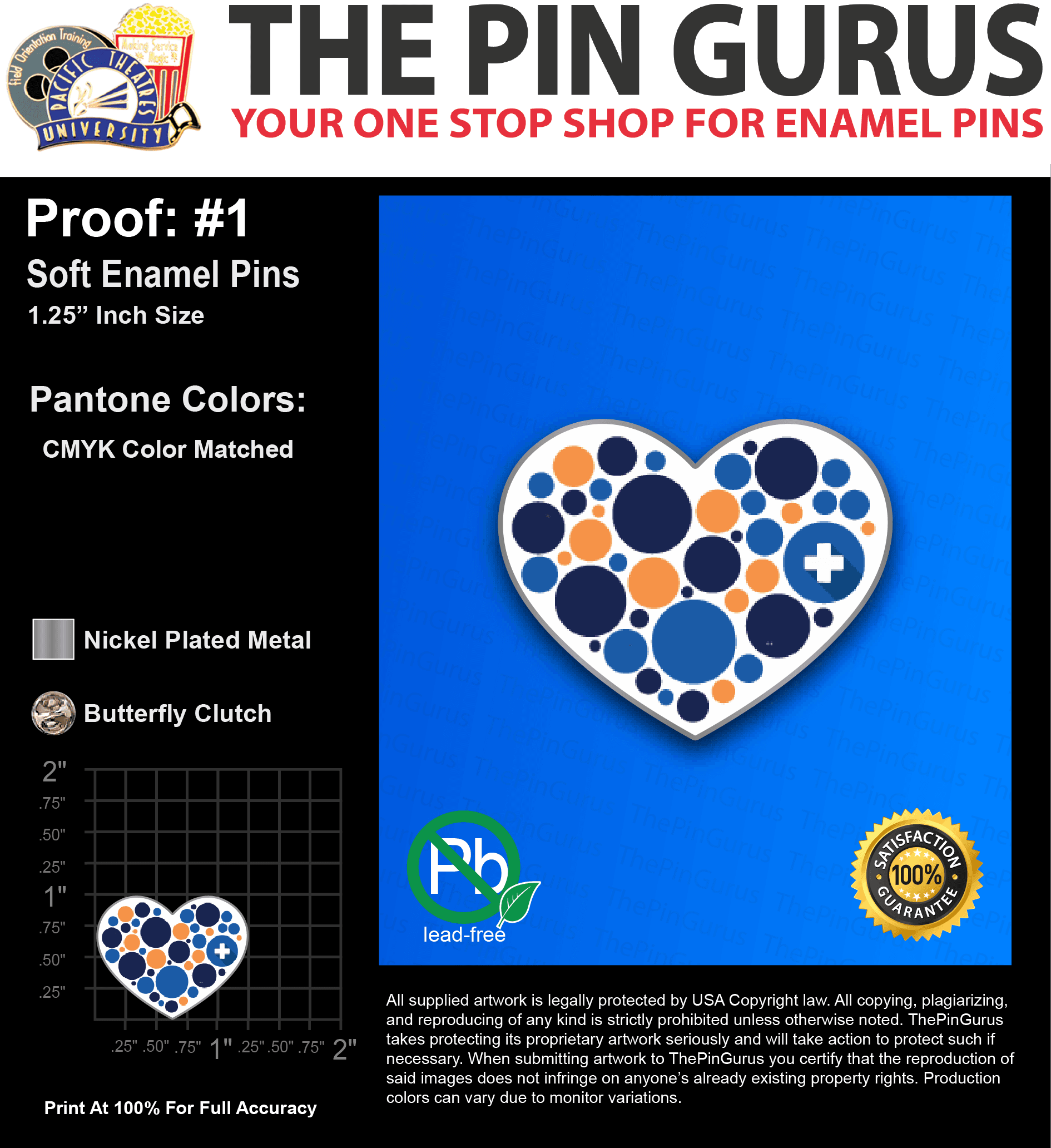 1000 “RYAN M” LAPEL PINS: PROOF #1