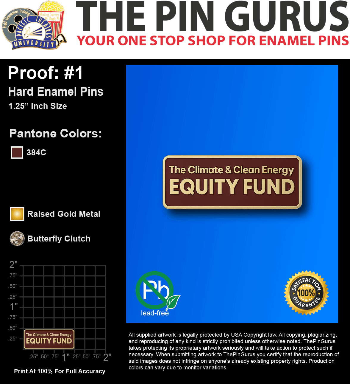 35 "MELODY T" LAPEL PINS: PROOF #1