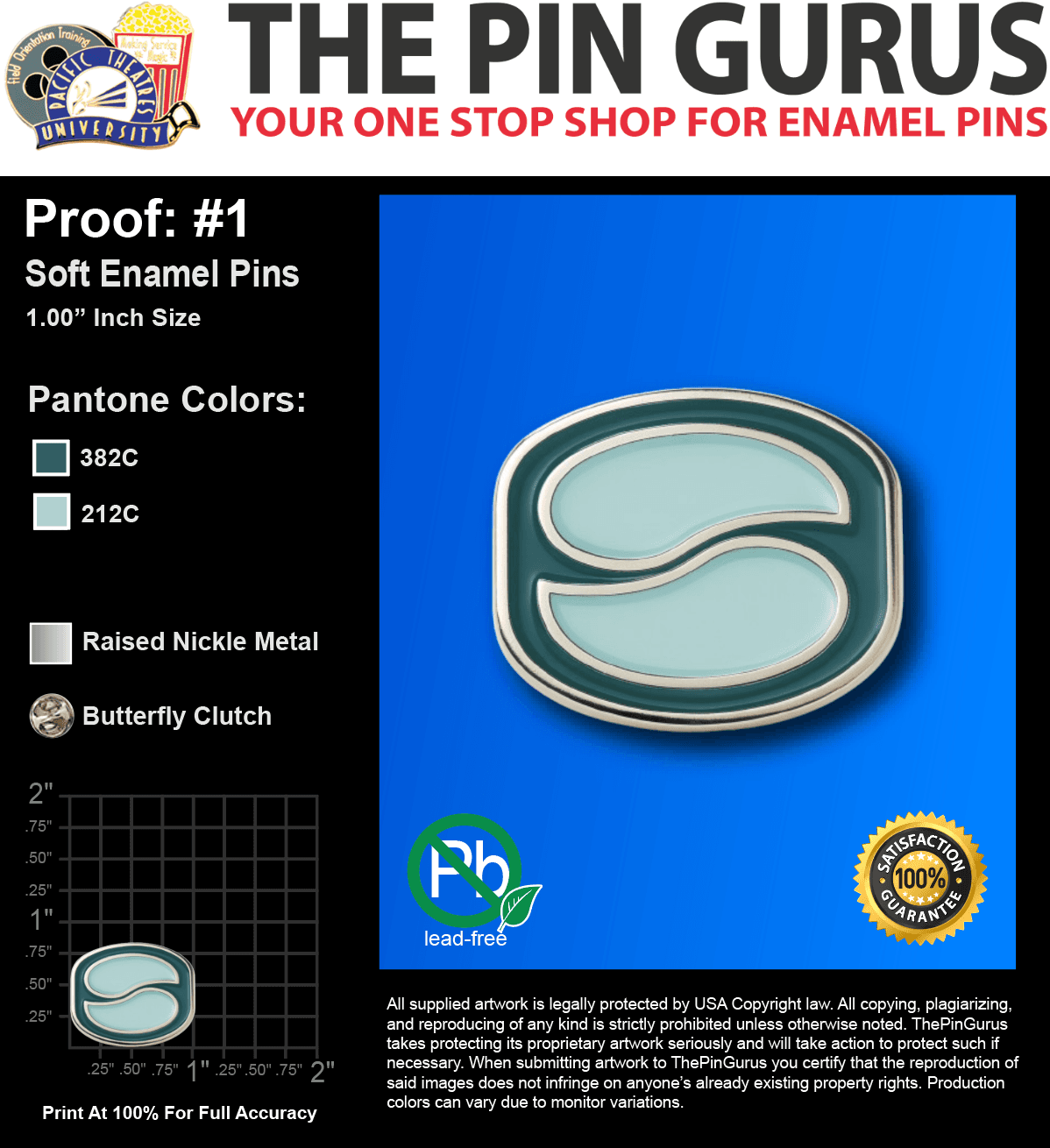 200 "PRIYA J" LAPEL PINS: PROOF #1