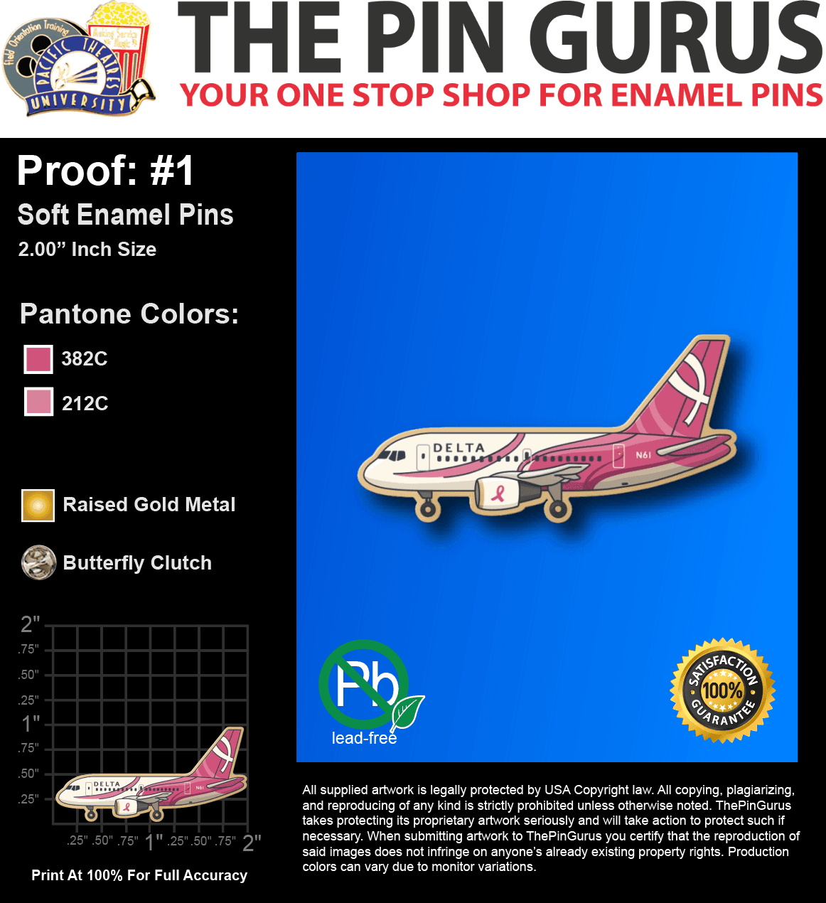 25 "JINGLE B" LAPEL PINS: PROOF #1