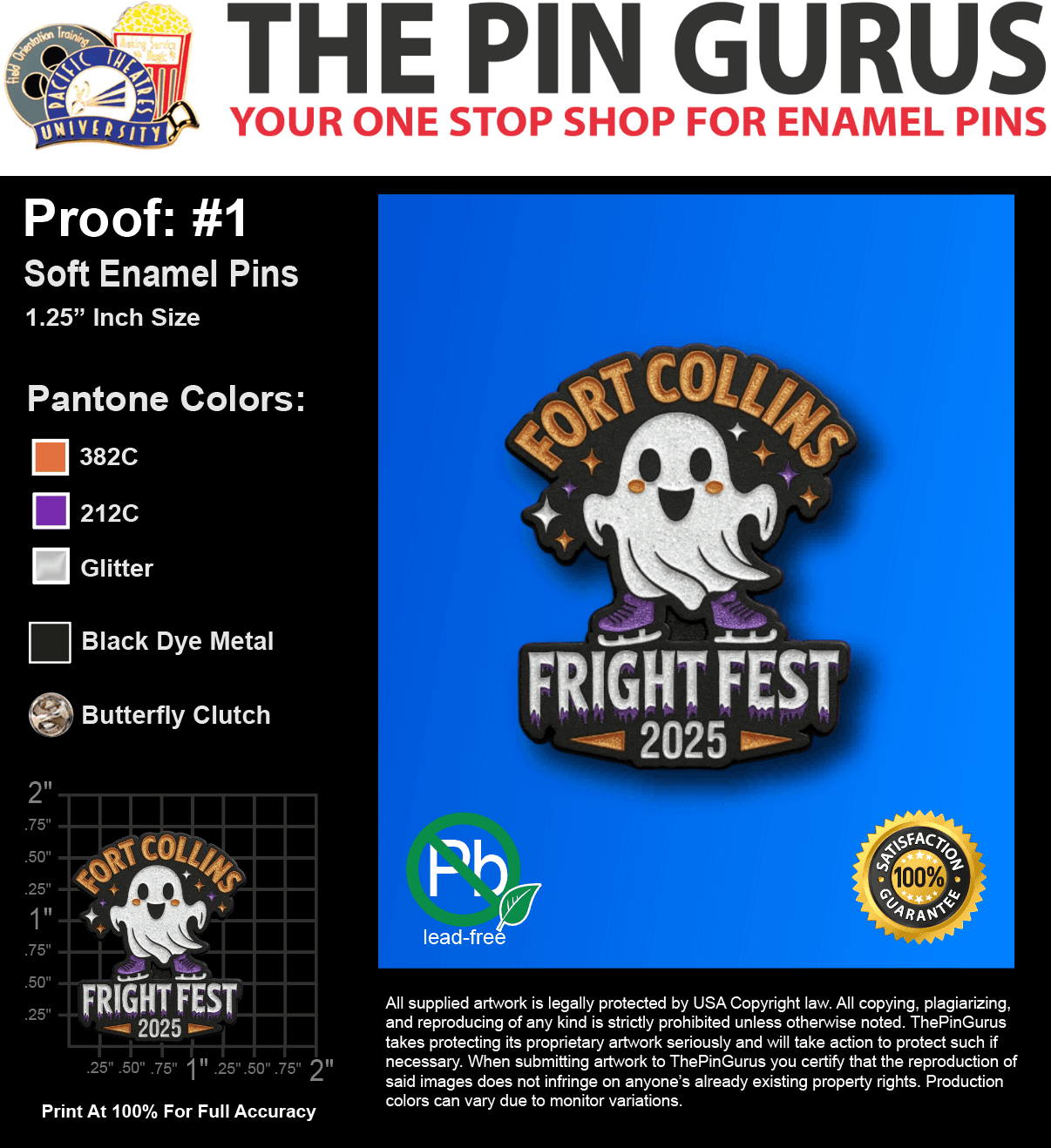 150 "STACEY K" LAPEL PINS: PROOF #1