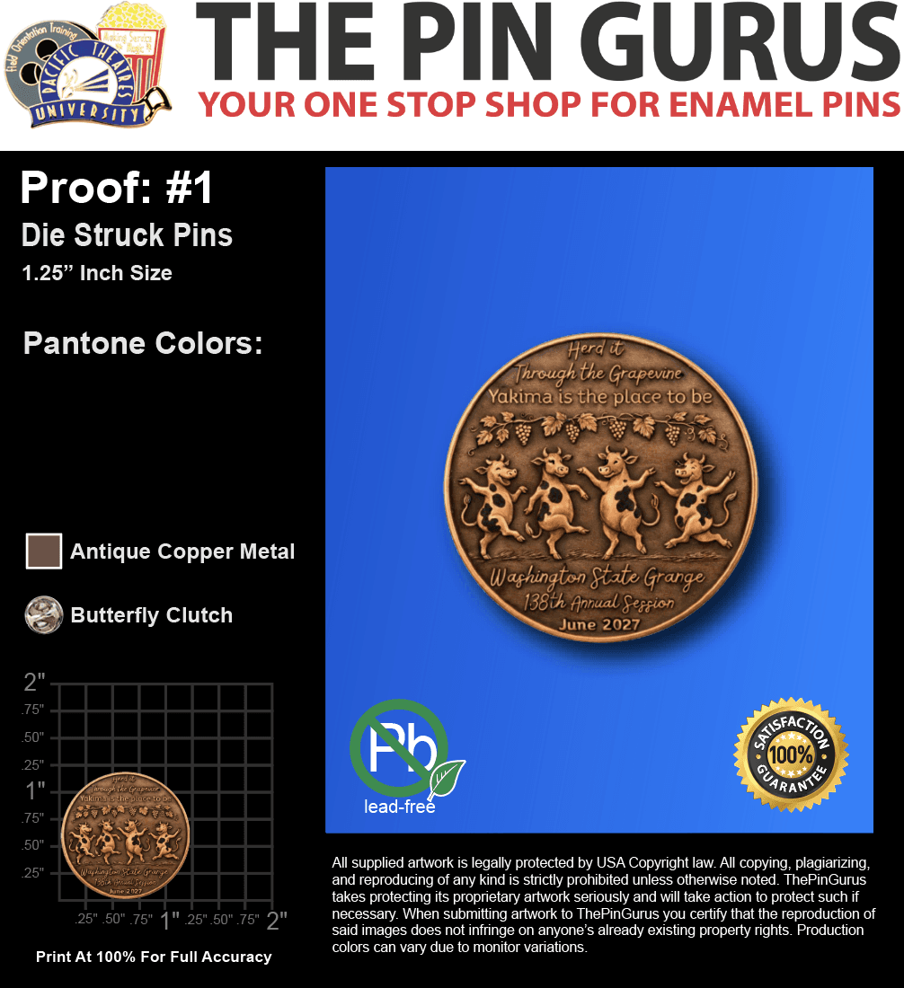 200 "BRITTNEY P" LAPEL PINS: PROOF #1