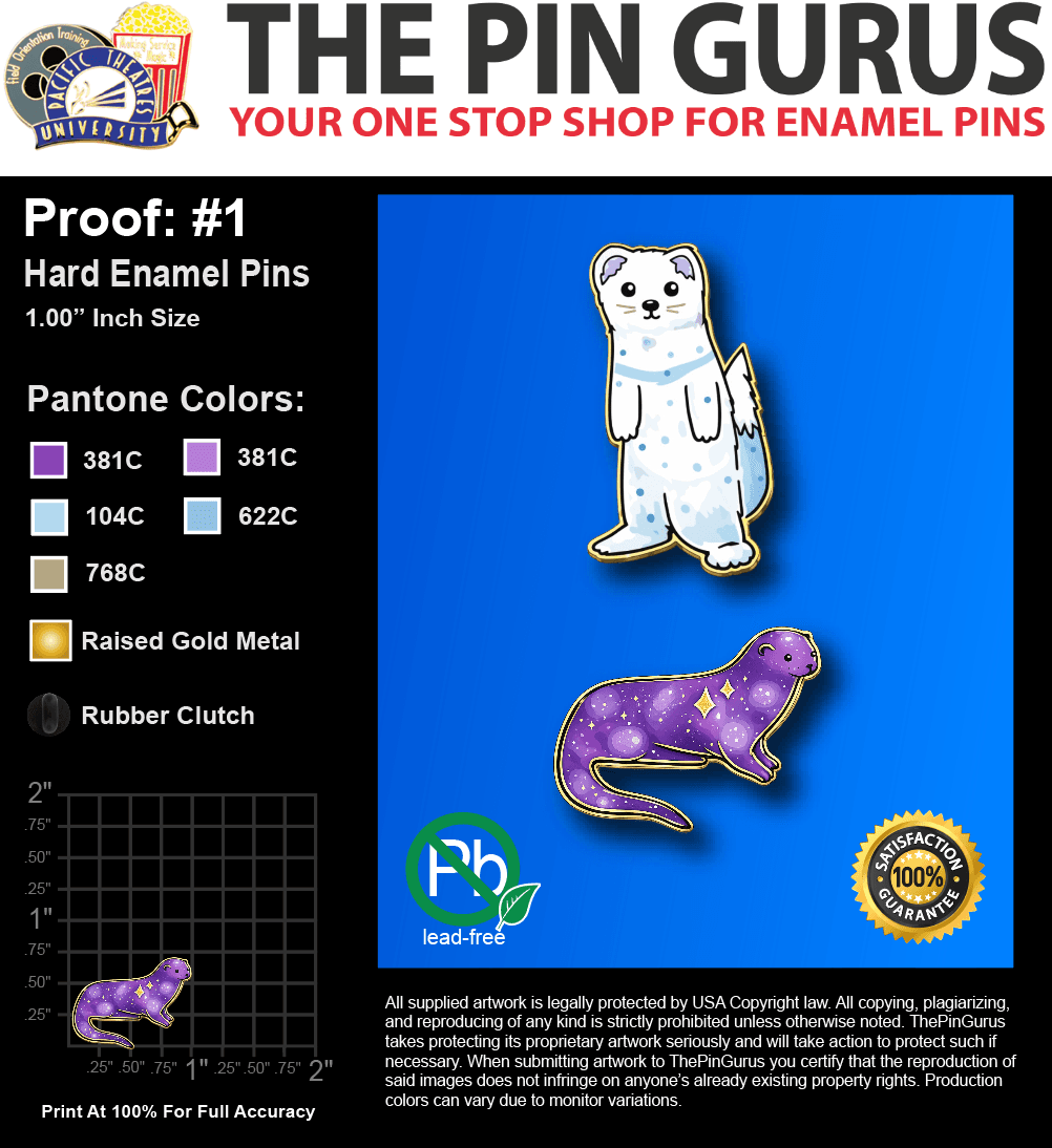 50 "MADDIE T" LAPEL PINS: PROOF #1