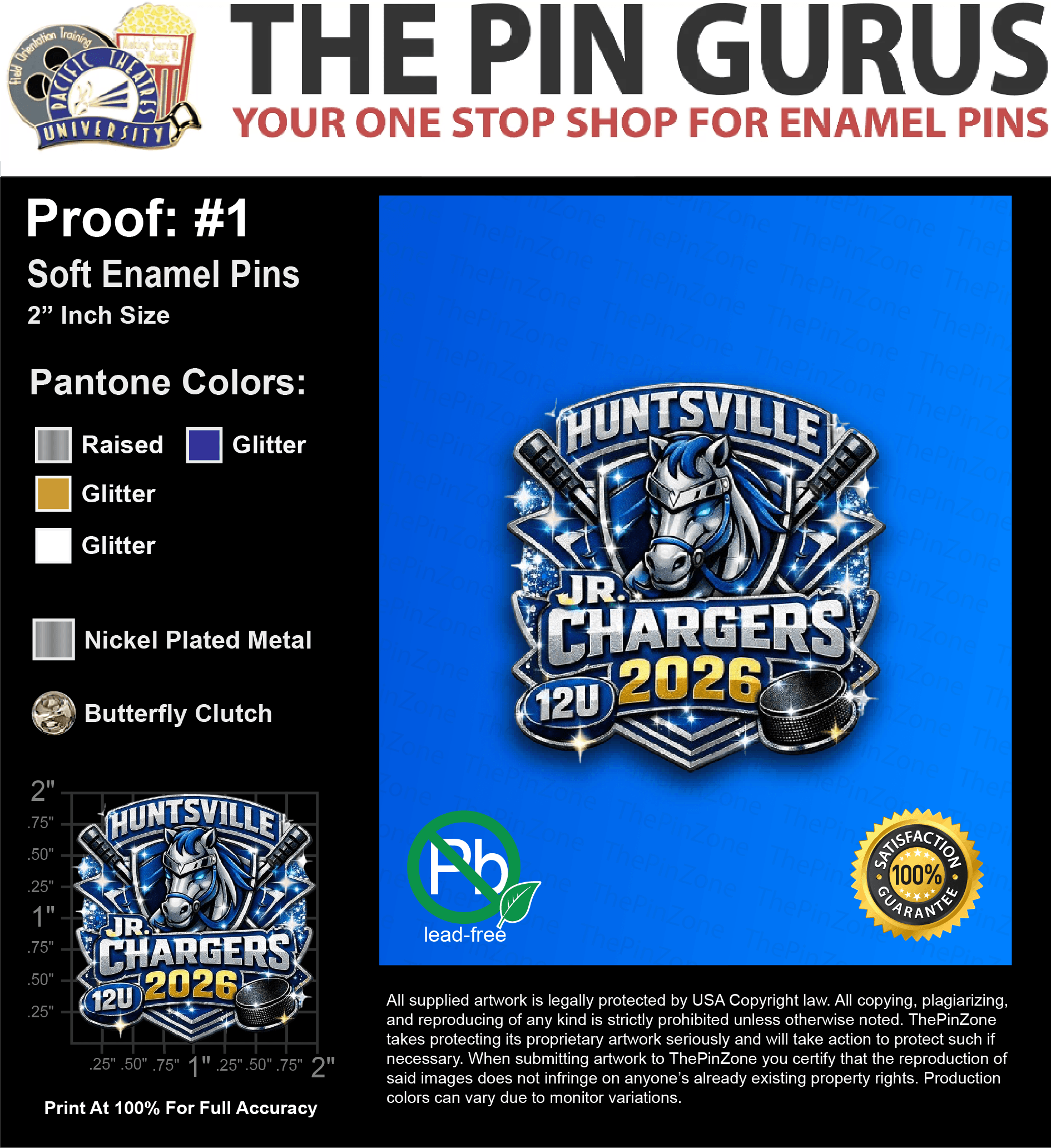 500 “MAKAYLA S” LAPEL PINS: PROOF #1