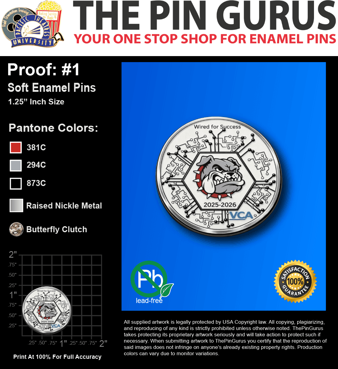25 "SAMANTHA" LAPEL PINS: PROOF #1