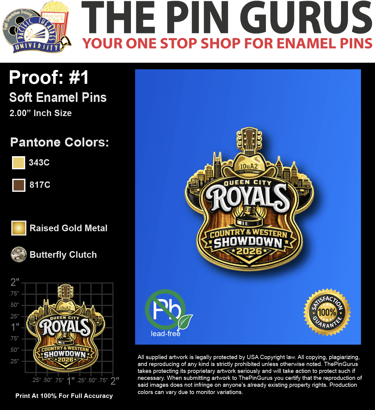 252 "AMY H" LAPEL PINS: PROOF #1