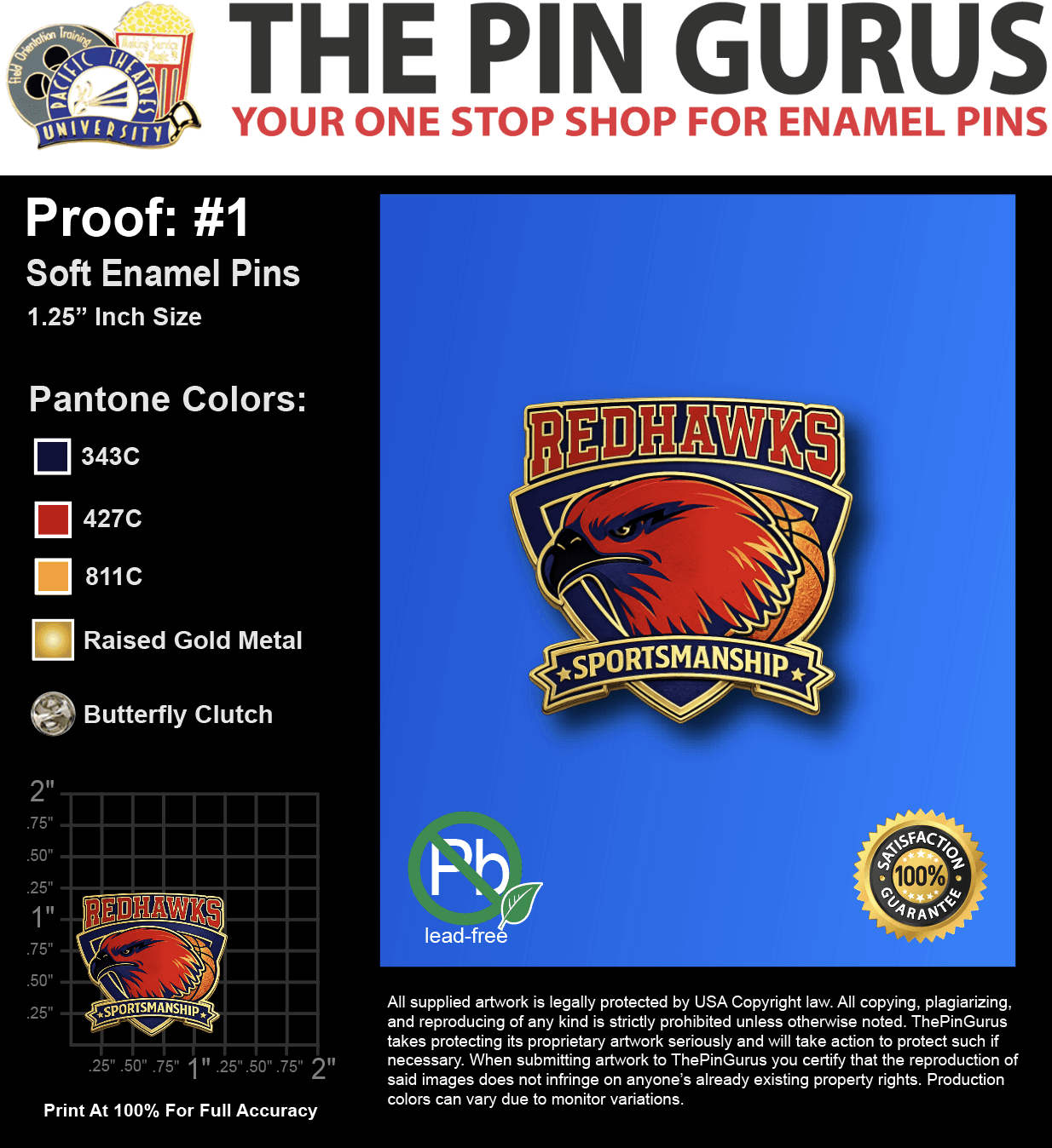 25 "FARA Z" LAPEL PINS: PROOF #1
