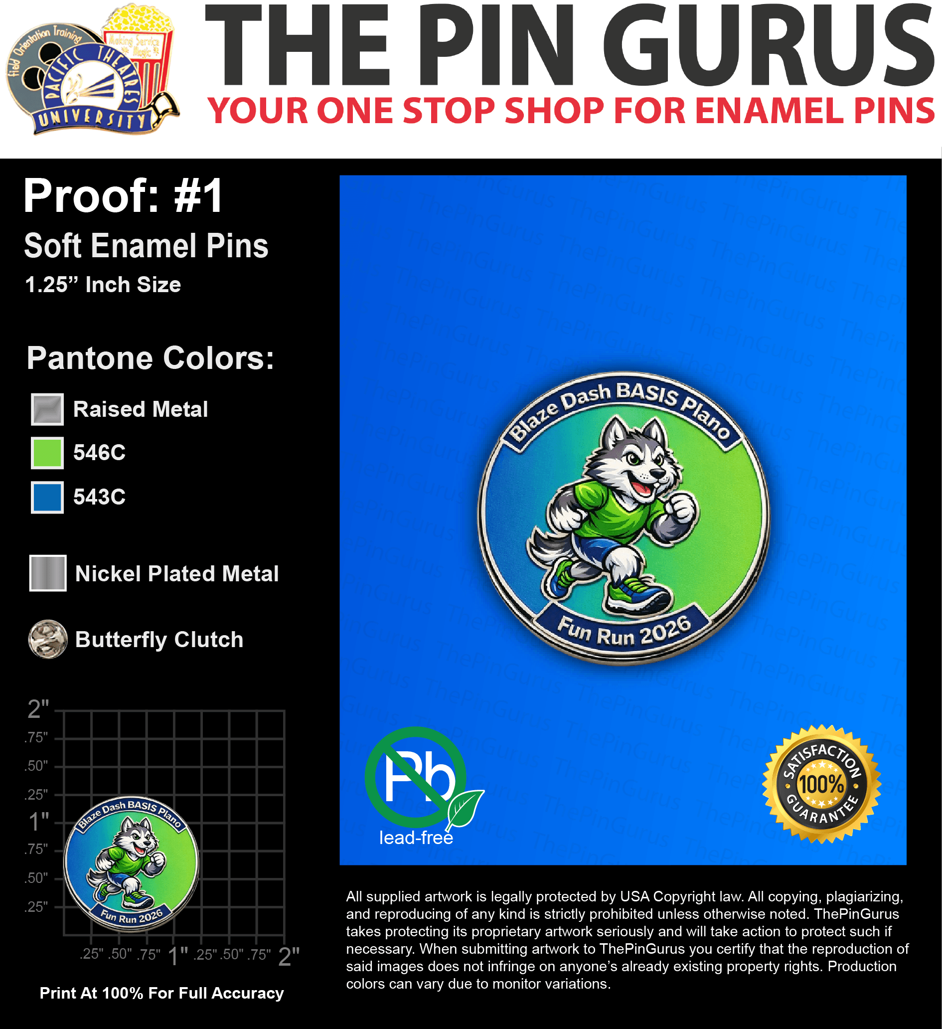 25 “SREE S” LAPEL PINS: PROOF #1