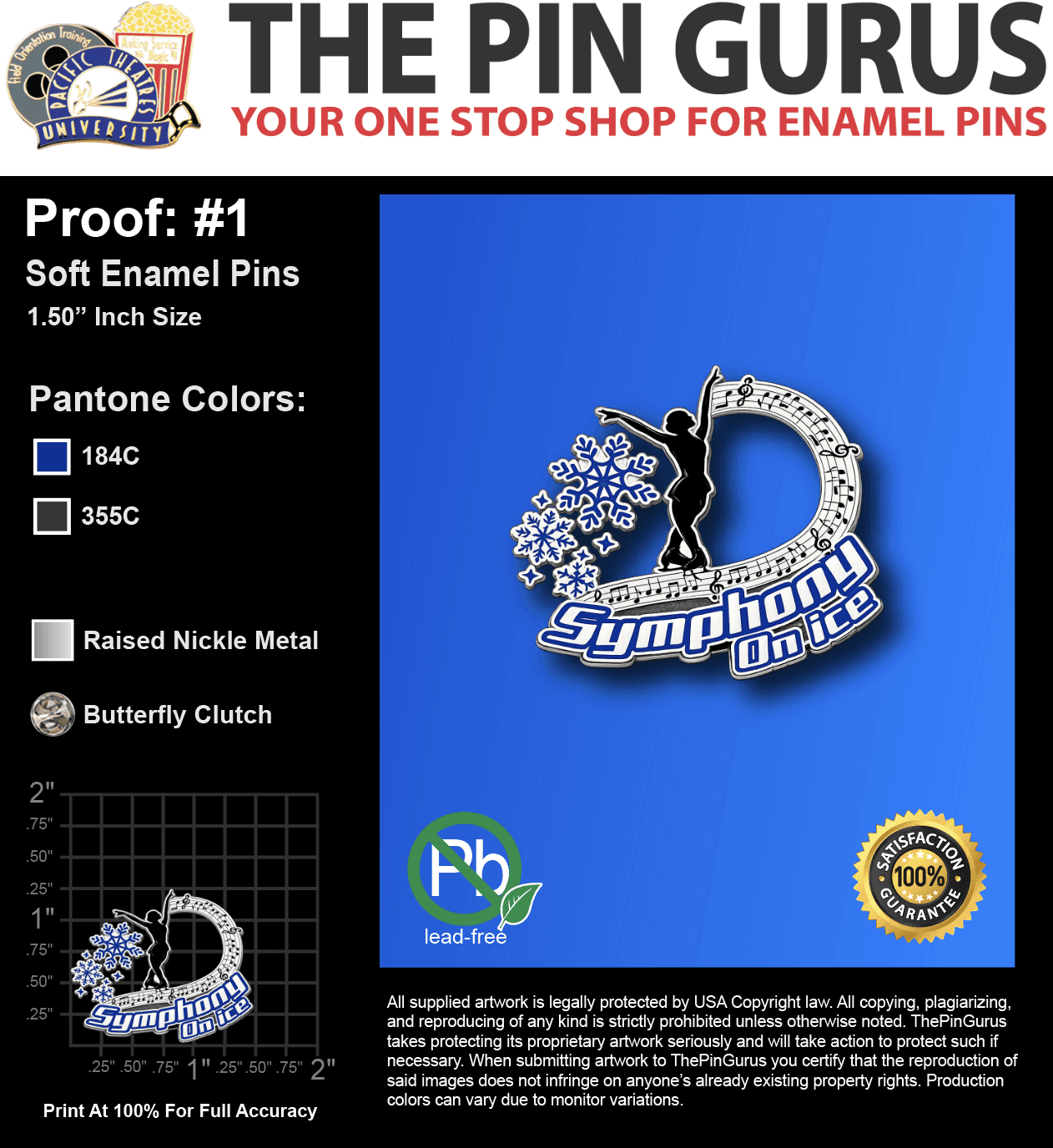 70 "TARA O" LAPEL PINS: PROOF #1