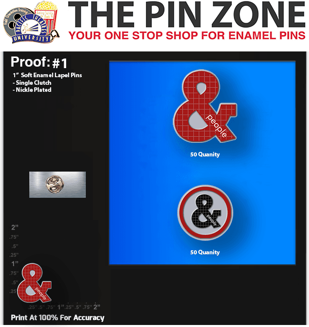 100 “Ampersand” LAPEL PINS PROOF #1