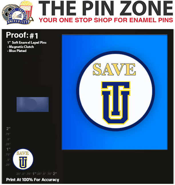 10 “SAVE UT” LAPEL PINS PROOF #1