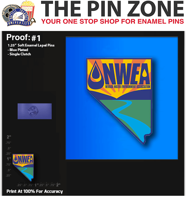 500 “NWEA” LAPEL PINS PROOF #1