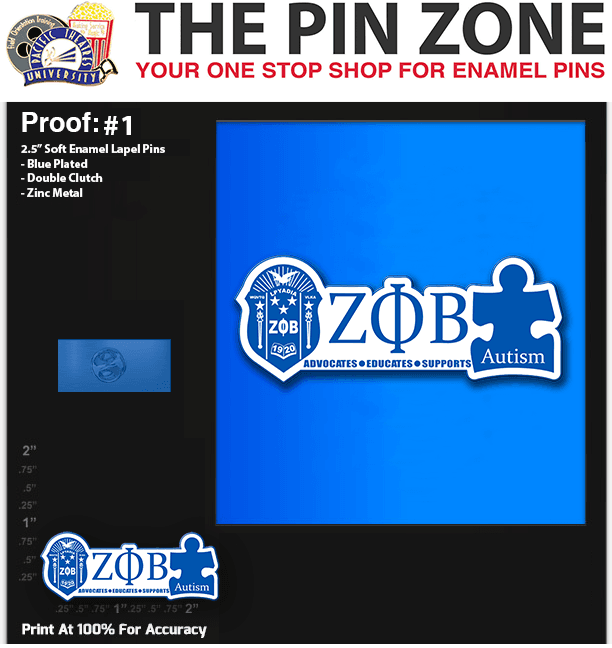 500 “ZETAS” LAPEL PINS PROOF #1