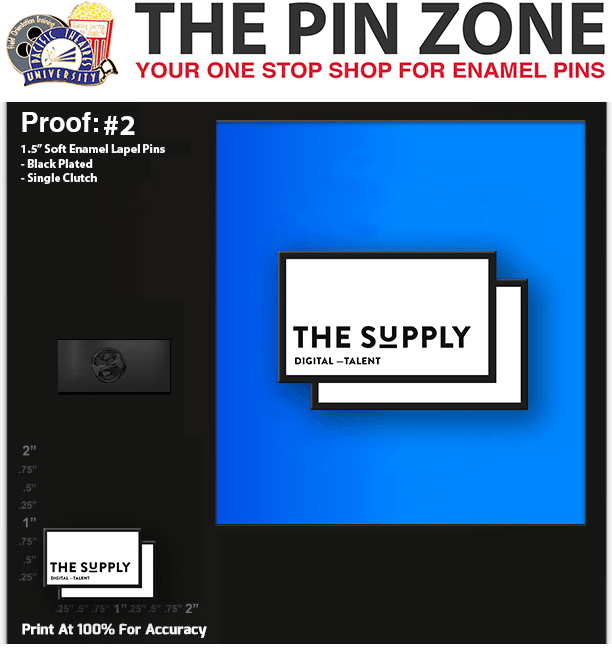 400 “THE SUPPLY” LAPEL PINS PROOF #2