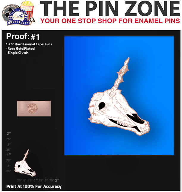 50 “ Sacred Bonez” LAPEL PINS PROOF #1