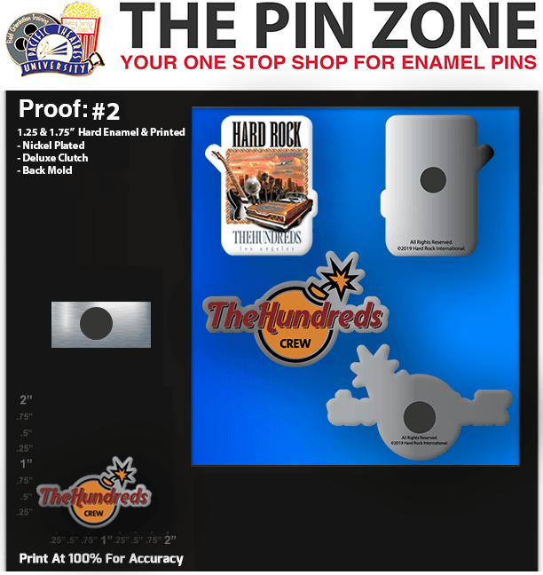 1000 “THE HUNDREDS” LAPEL PINS PROOF #2