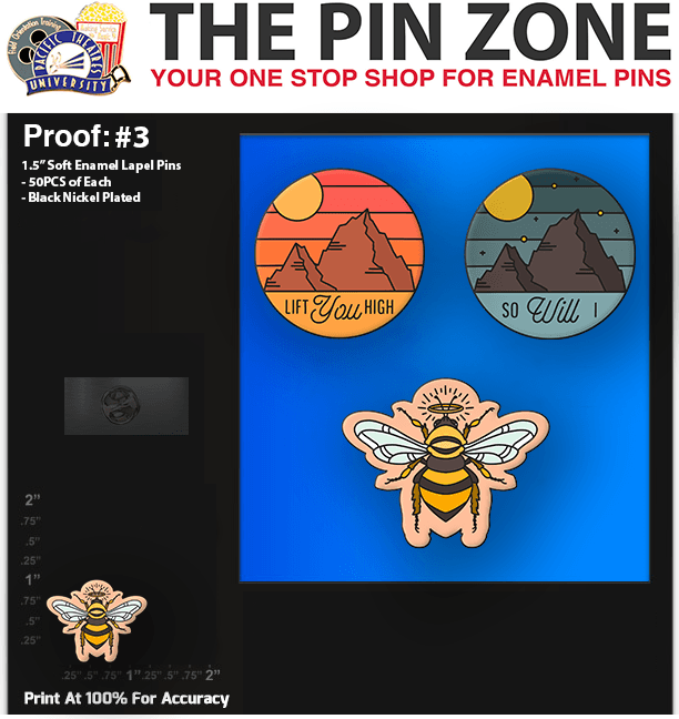 150 “HIS MERCIES ARE NEW” LAPEL PINS PROOF #3